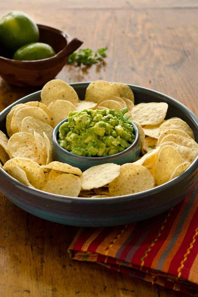 Keto Chips and Chunky Guacamole - Healthy Low-Carb Snack Ideas