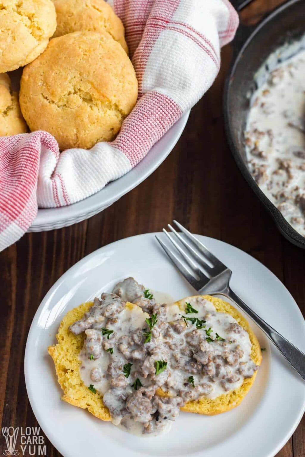 Biscuits and Gravy from Low Carb Yum