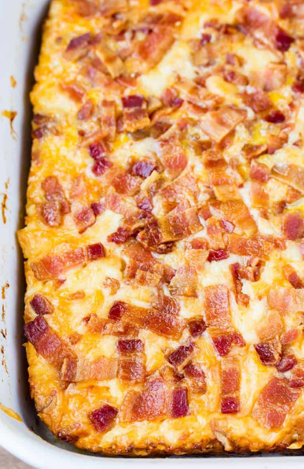 Cauliflower Bacon Breakfast Bake