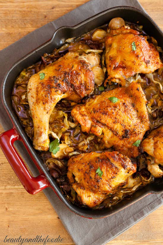 Chicken Bacon Cabbage Skillet