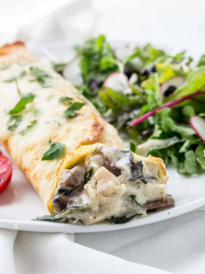 Chicken Florentine Crepes