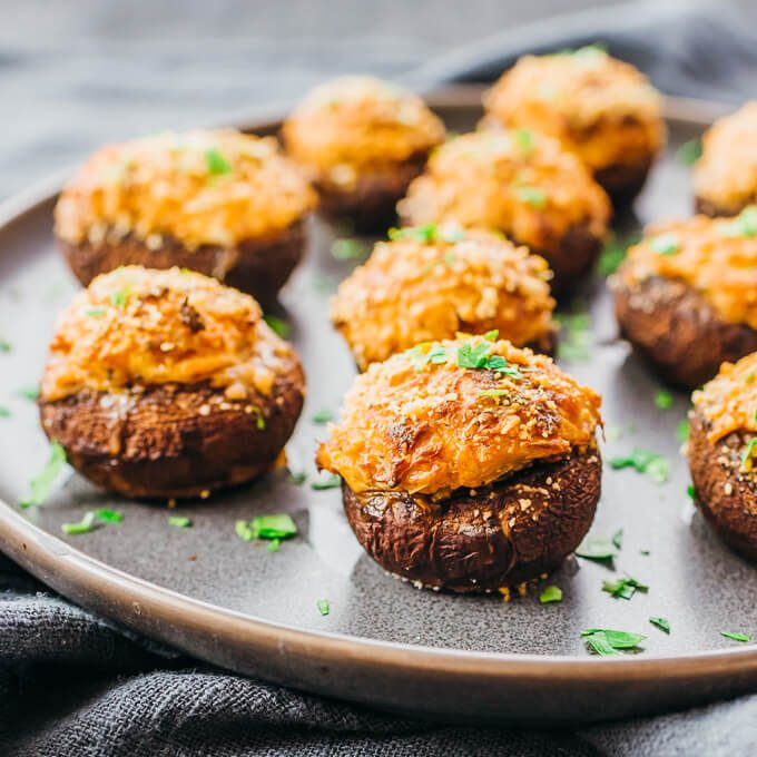 Crab Stuffed Mushrooms with Cream Cheese