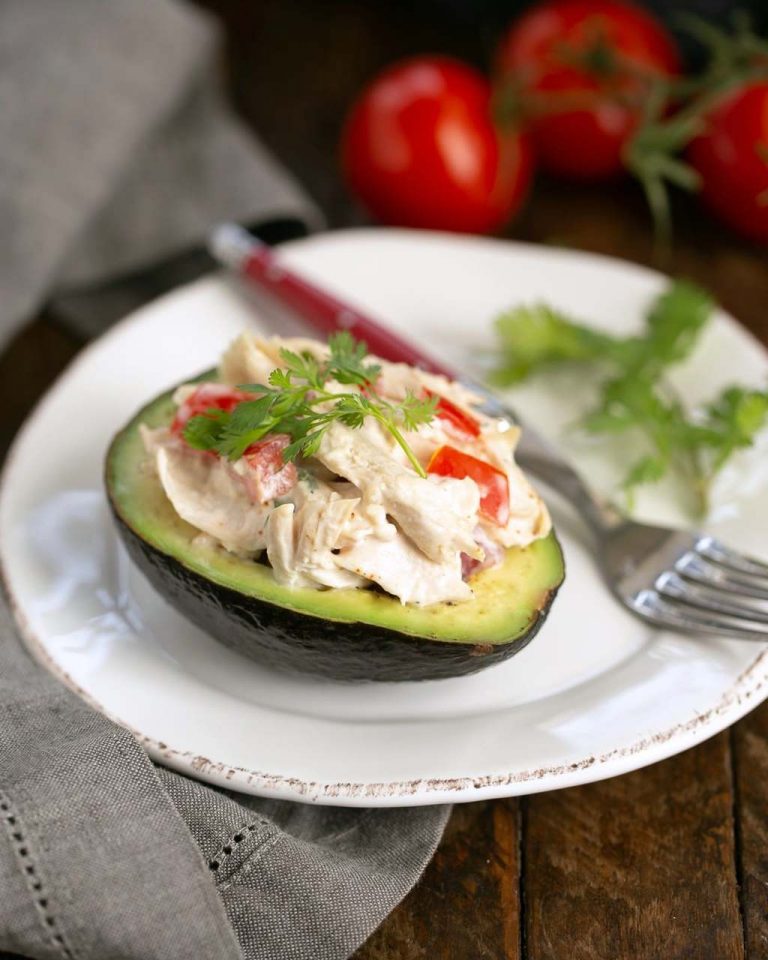 Southwestern Chicken Stuffed Avocados