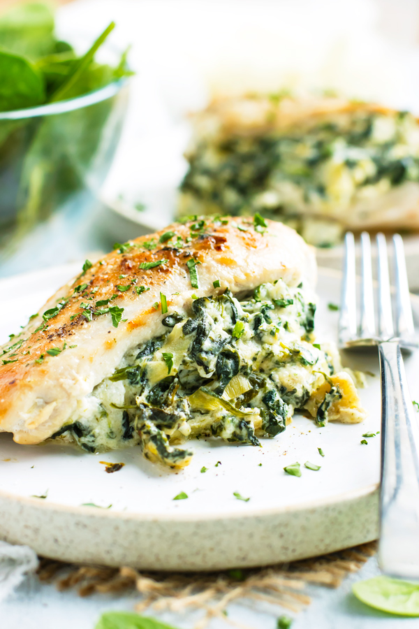 Spinach Artichoke Stuffed Chicken Breasts