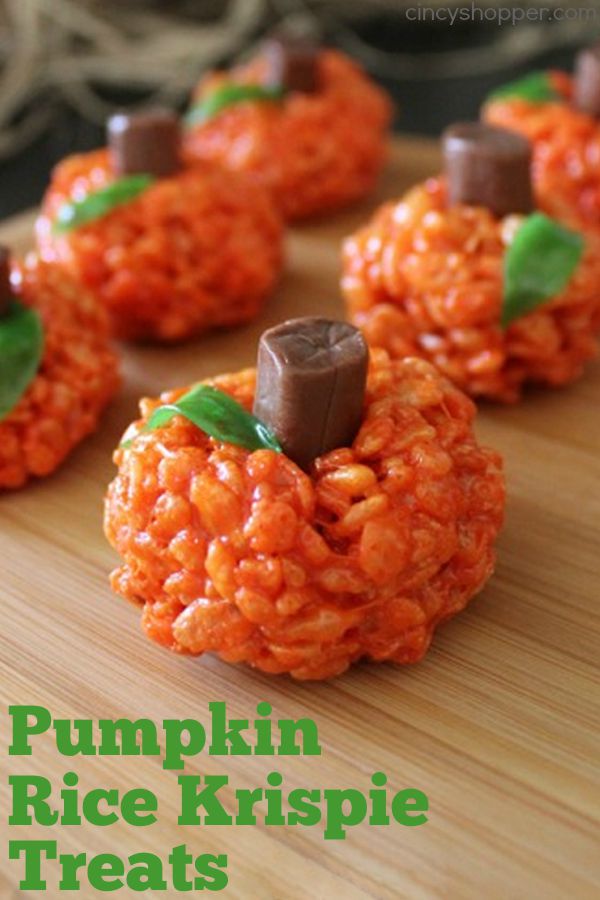 Pumpkin Rice Krispie Treats