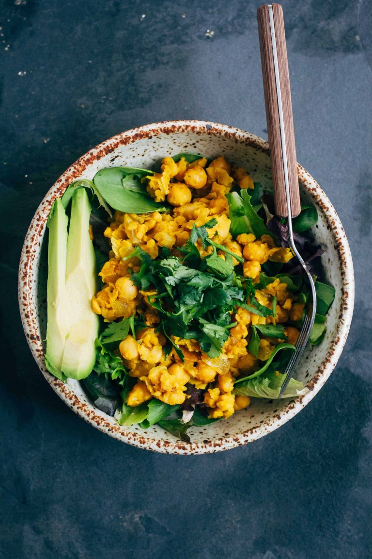 Chickpea Scramble Breakfast Bowl