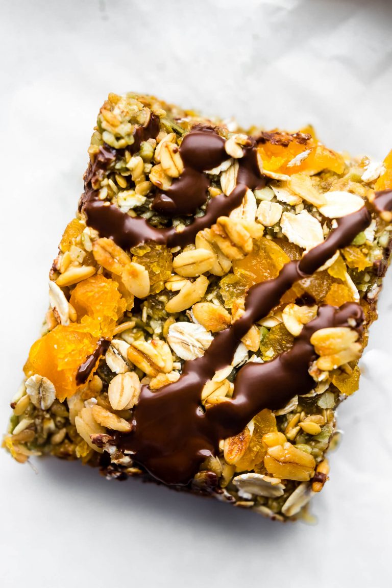 No Bake Apricot Oat Protein Bars